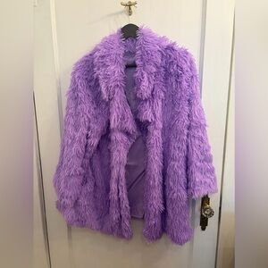 Purple Faux Fur Coat